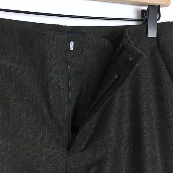 BANANA REPUBLIC Pants Martin 100% Wool Plaid Y2K Style Wide Leg Dark Academia 6 - Picture 3 of 12